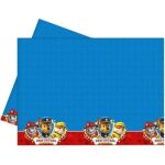 Nappe en plastique bleue et rouge patpatrouille 120 x 180 cm