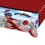 Nappe en plastique - jour de fete - miraculous ladybug - noir - 180x120cm - lavable