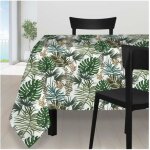 Nappe rectangle anti - t�ches 140x300 cm amazonie blanc par soleil docre