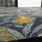 Nappe rectangle anti - tches 140x300 cm tropic par soleil docre