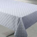 Nappe rectangulaire ext�rieure esprit bord de mer gris clair 145x240 cm