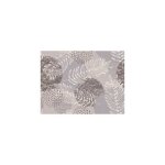 Nappe rectangulaire toile cir�e 140 x 350 cm astral gris ? design feuillage motif tendance - livraison ...