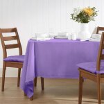 Nappe rectangulaire unie en 100% coton - homescapes - violet - 138 x 178 cm - lavable en machine et hypoallerg ...