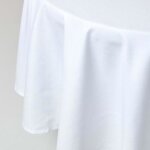 Nappe ronde unie en 100% coton - homescapes - blanc - rond - 180 cm - lavable en machine et hypoallerg�nique ...