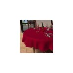 Nappe ronde anti - t�ches diam�tre 180 cm luxury rouge par soleil docre