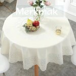 Nappe ronde merkmak - toile cirée imperméable - 137x137cm Nappe ronde merkmak - toile cirée imperméable - 137x137cm