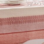 Nappe ronde / ovale enduite charleston orange corail 70 cm