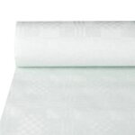 Nappe rouleau - blanc - 25 m x 1 m - synth�tique - lavable - uni