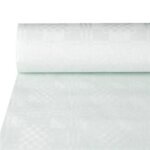 Nappe rouleau damasse 50 m x 1 m blanc