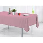 Nappe pour table en coton 150x200 en diff�rentes couleurs (rose)