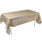 Nappe de table en jute plie pour dcoration champtre - santex - 120cm x 220cm - marron