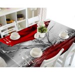 Nappe de table - mouton maison deco - motif rose rouge et reflet - polyester - imperméable et antipoussière ... Nappe de table - mouton maison deco - motif rose rouge et reflet - polyester - imperméable et antipoussière ...