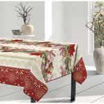 Nappe de table - multicouleur - 150 x 240 cm - anti tache - rectangulaire - lavable