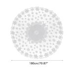 Nappe de table - vvikizy - ronde en dentelle blanche - flocon de neige - 180 cm - lavable en machine