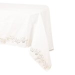 Nappe en tissu - jour de fete - puret blanc et or - 145 x 240 cm - synthtique - rectangulaire - lavable ...
