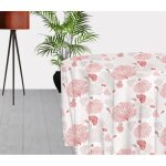 Nappe toile cire ronde 160 cm corail