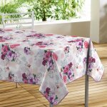 Nappe toile cire rossana 140x300cm rose
