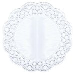Napperons dentelles gteaux rond  36 cm blanc