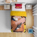 Naruto shippuden - parure de lit enfant housse de couette 140x200 cm une taie d?oreiller 63x63 cm