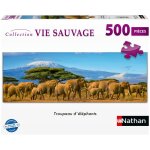 Nathan - puzzle adulte 500 pi�ces - troupeau d?�l�phants (panoramique) - d�s 12 ans - pz qualit� sup�rieure ...