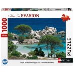 Puzzle - nathan - plage de palombaggia - 1000 pices - 70x50 cm - collection evasion