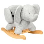 Nattou - bascule éléphant en jacquard tembo - 64 x 34 cm - 10 à 36 mois - 100% coton - gris Nattou - bascule éléphant en jacquard tembo - 64 x 34 cm - 10 à 36 mois - 100% coton - gris