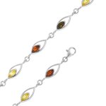Nature dambre - bracelet argent 925 / 1000e ambre