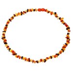 Nature dambre - collier petites pierres ambre multi - couleurs fermoir ambrine � vis (31710738)