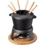 Service � fondue - navaris - caquelon en fonte - 1200 ml - pour 6 personnes - protection anti - �claboussures ...