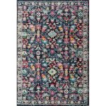 Nazar tapis salon moderne en laine artificielle bleu pétrole 200x290 Nazar tapis salon moderne en laine artificielle bleu pétrole 200x290