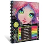 Livre de coloriage - nebulous stars - pages noires - multicolore - pour enfants - activit crative