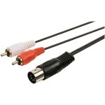 Câble audio din 5 broches - nedis - 1 m - noir - rca - stéréo Câble audio din 5 broches - nedis - 1 m - noir - rca - stéréo