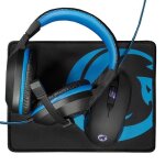 Pack 3 - en - 1 gamer - nedis - souris optique 3200 dpi - 6 boutons - tapis de souris - casque stro ...