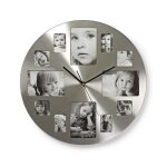 Nedis horloge murale circulaire argent diamètre 40cm cadre photo Nedis horloge murale circulaire argent diamètre 40cm cadre photo