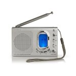 Nedis poste radio fm 15 w r�cepteur international alarme gris