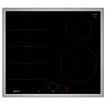 Neff table de cuisson induction 60cm 4 feux 7400w inox / noir - t66she4l0