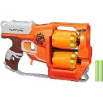 Nerf - zombie strike - blaster flipfury avec 2 barillets 6 fl�chettes permutables et 12 fl�chettes nerf ...