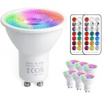 Netboat ampoule led mr16 gu10 rgb spot culot ampoules led rgbw dimmable blanc chaud - t�l�commande infrarouge ...