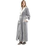 Netboat longue peignoir femme robe de chambre chaud hiver flanelle peignoir de bain - - - l(55kg - 80kg) ...