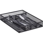 Range - couverts mailles acier mtal bote  couverts bac  couverts hxlxp: 53 x 24 x 325 cm noir