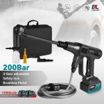 Nettoyeur haute pression - prumya - mod�le 3820 - 200 bar - 300w - 2 batteries 15000mah