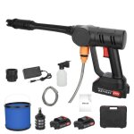 Nettoyeur haute pression sans fil - 300w - 2 batteries 1500mah - 50bar - 24v 6a - 3l - buse r�glable