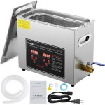 Nettoyeur  ultrasons 6l - vevor - bac ultrasons numrique avec chauffage minuterie