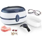 Nettoyeur  ultrasons appareil nettoyeur domestique 600ml bac en acier inoxydable nettoyeur ultrasonique ...