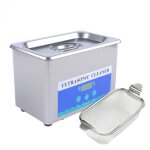 Nettoyeur � ultrasons argent num�rique en acier inoxydable machine � laver avec panier pour lunettes ...
