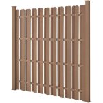 [neu. holz] clture de jardin brise vent brise vue bois composite (wpc) brun 185 x 193 cm