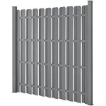 [neu. holz] clture de jardin brise vent brise vue bois composite (wpc) gris 185 x 193 cm