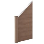 [neu. holz] clture de jardin brise vue brise vent bois composite (wpc) brun 180 x 96 cm