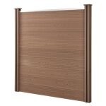 [neu. holz] clture de jardin brise vue brise vent bois composite (wpc) brun 183 x 187cm