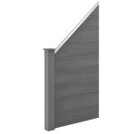 [neu. holz] clture de jardin brise vue brise vent bois composite (wpc) gris 180 x 96 cm